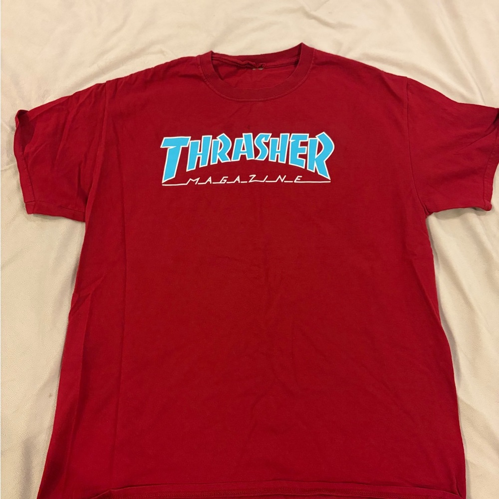 Thrasher Red and Blue Logo T-Shirt